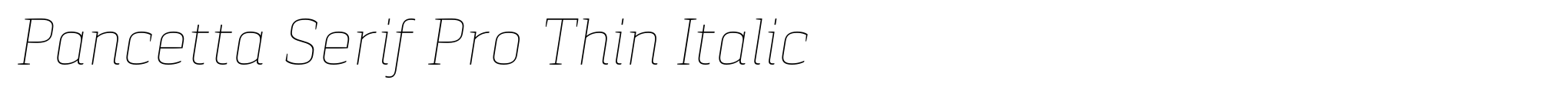 Pancetta Serif Pro Thin Italic image
